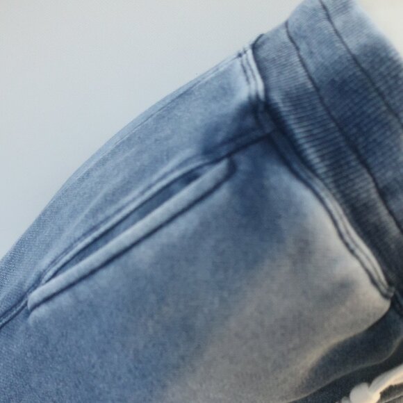 Generation Love Karlie Denim Blue 2Pc Set Puff Slv Hoodie Top/S Jog Sweatpants/M - Picture 9 of 11